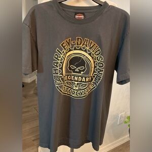 Harley-Davidson Gray Short Sleeve Tee Vintage Logo